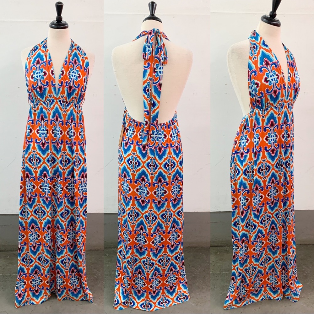 Anthropologie A Common Thread Silk Print Dress